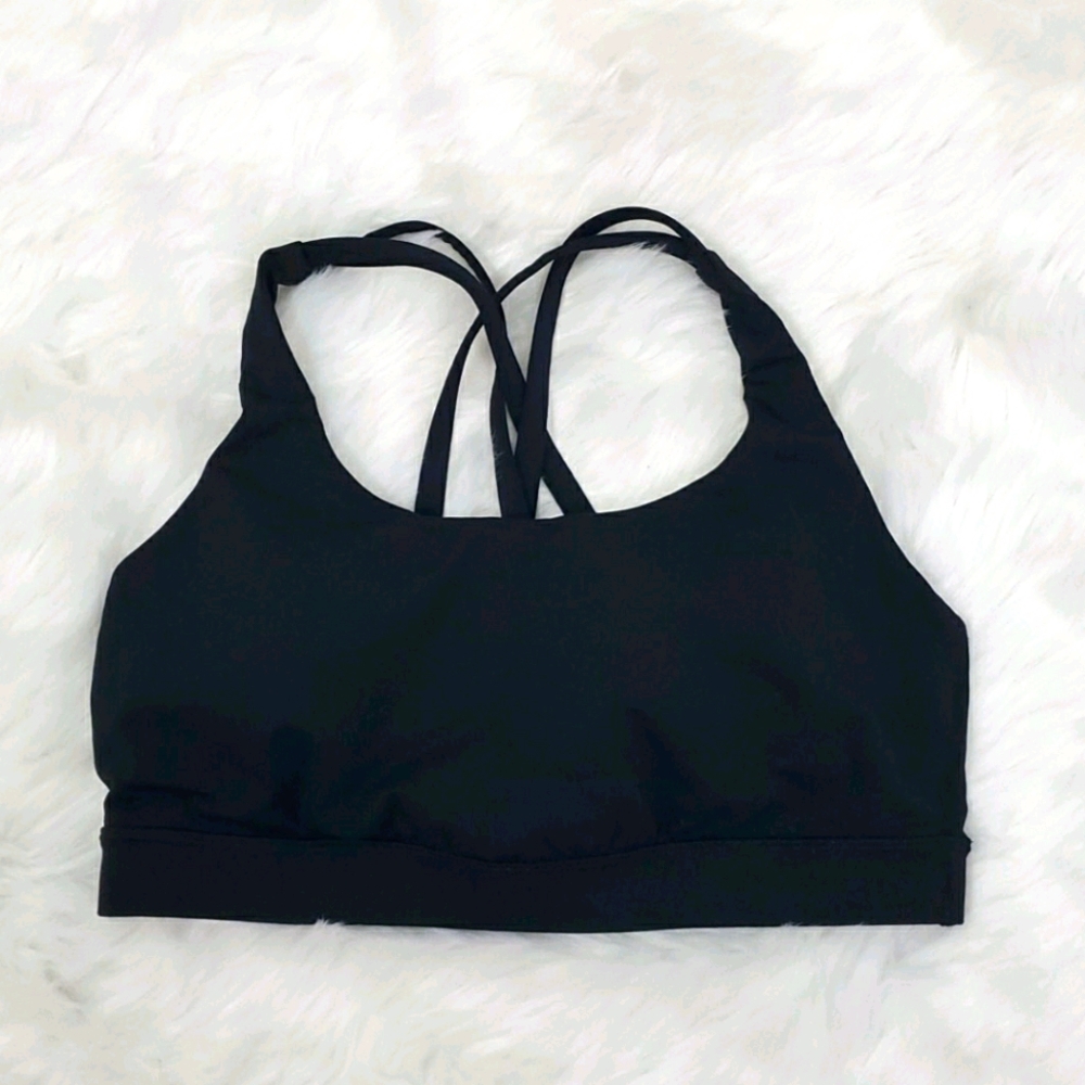 Lululemon black sports bra crossback size 8